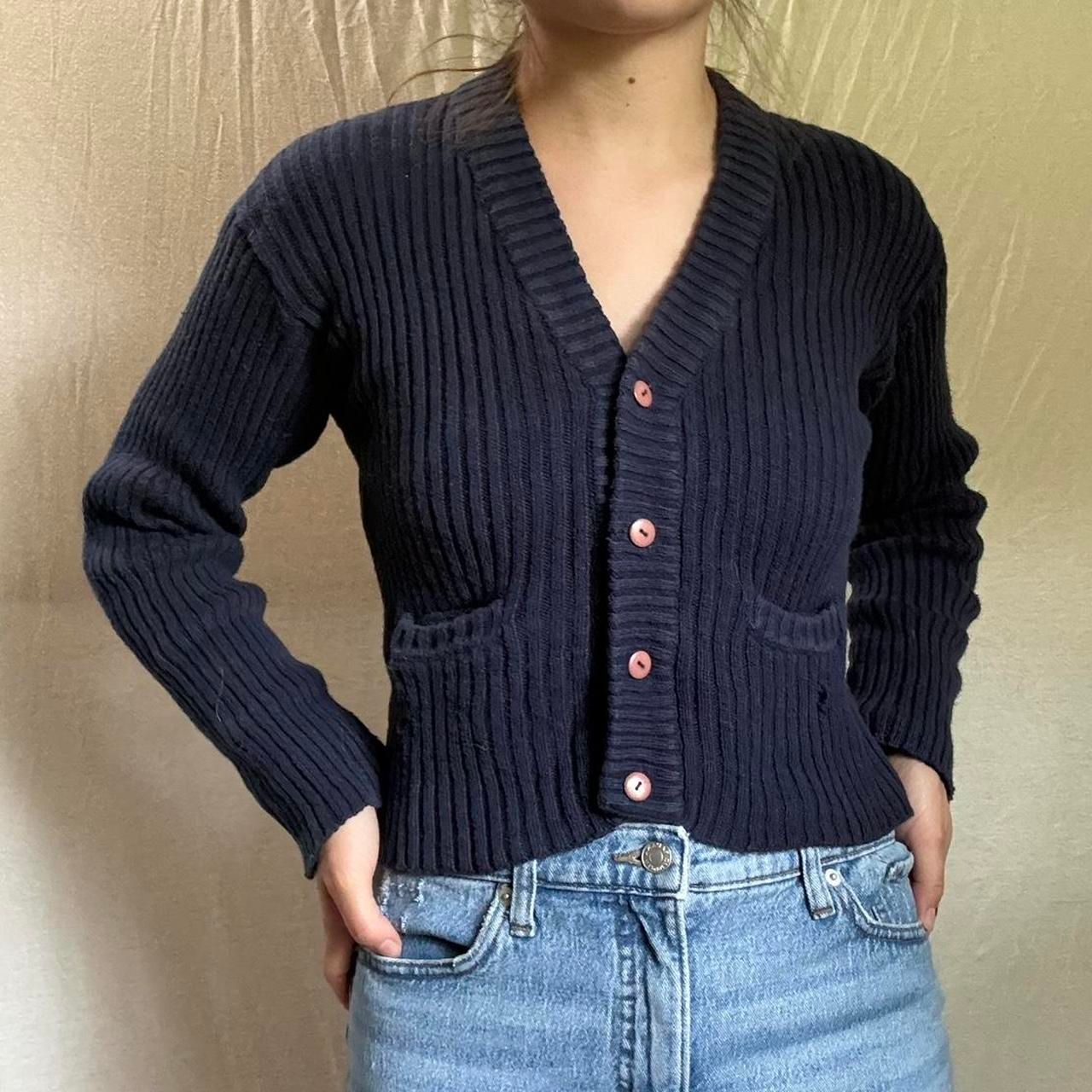 American-Vintage Women's Navy Cardigan